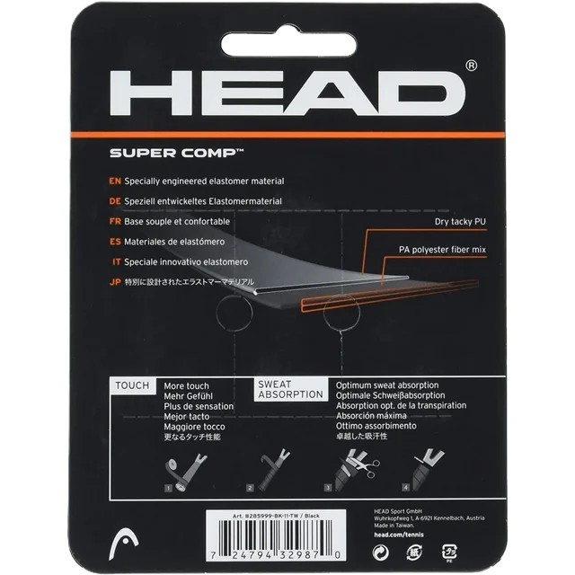OVERGRIP HEAD SUPER COMP BK