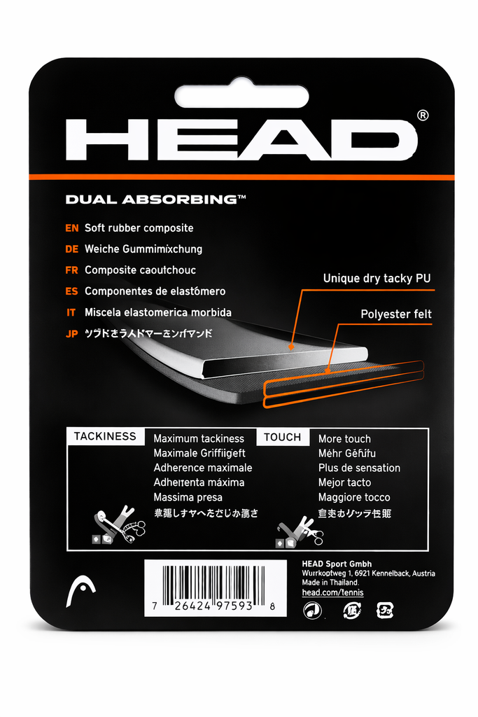 GRIP HEAD DUAL ABSORBING BK