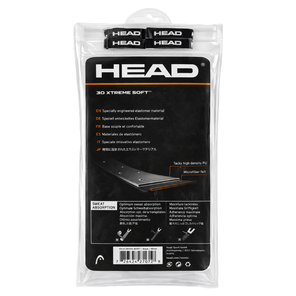 PACK X30 OVERGRIP HEAD XTREME SOFT BK